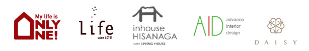 家具提携店ロゴ:オンリーワン・LIFE・インハウス久永・AID・DAISY