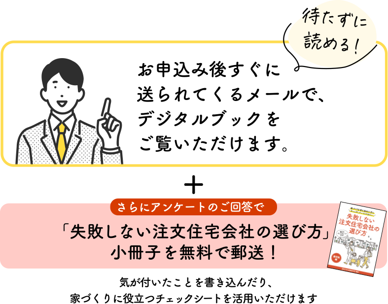 お申し込み後すぐに送られてくるメールで、デジタルブックをご覧いただけます。