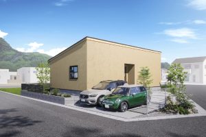 【26年1月完成予定】ローズガーデン平松モデルハウス外観