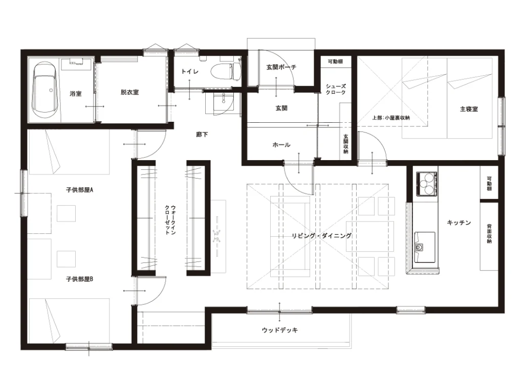 ローズガーデン平松モデルハウス間取り
